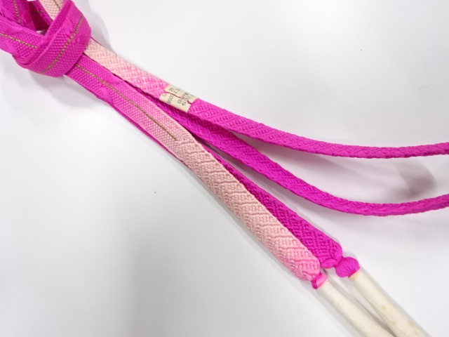 JAPANESE KIMONO / UNUSED HAND-TIED OBIJIME